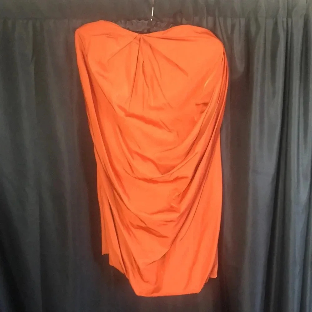 Orange Ryu Strapless Toga Dress